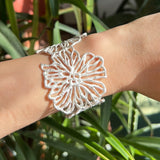 Romantic Lace Flower Open Cuff Bracelet - floysun