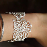 Romantic Lace Flower Open Cuff Bracelet - floysun