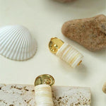 Romantic Ocean White Shell Conch Earrings - floysun
