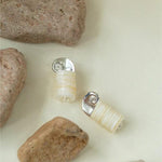 Romantic Ocean White Shell Conch Earrings - floysun