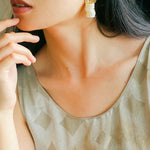 Romantic Ocean White Shell Conch Earrings - floysun