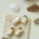 Romantic Ocean White Shell Conch Earrings - floysun