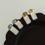 Romantic Ocean White Shell Conch Earrings - floysun