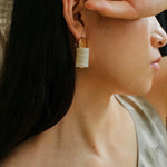 Romantic Ocean White Shell Conch Earrings - floysun