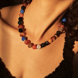 Romantic Universe Dopamine Color Beaded Necklace - floysun