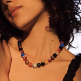 Romantic Universe Dopamine Color Beaded Necklace - floysun
