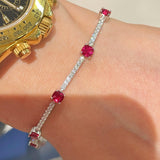 Ruby T - Bar & Diamond Accent Bracelet - floysun