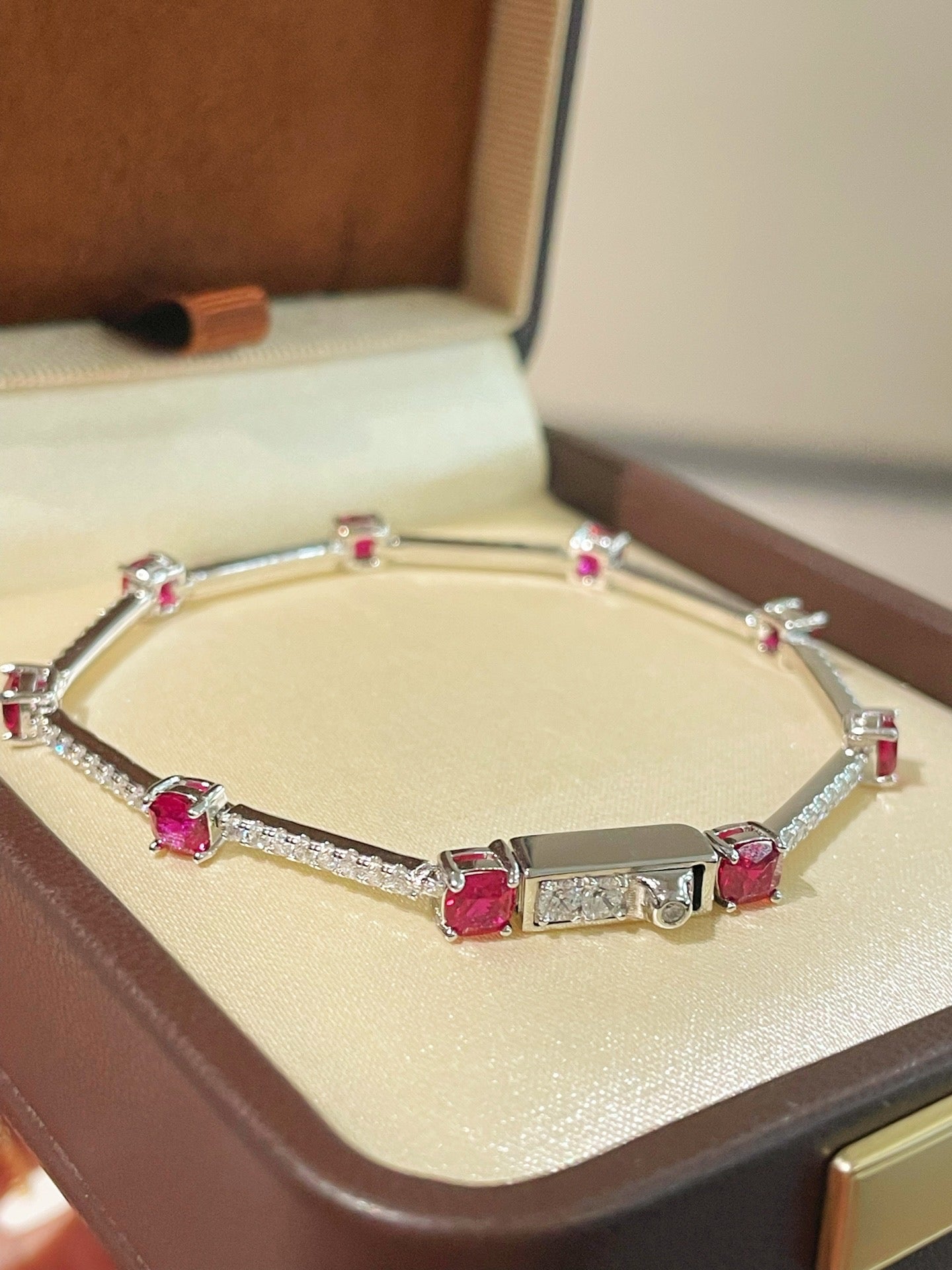 Ruby T - Bar & Diamond Accent Bracelet - floysun