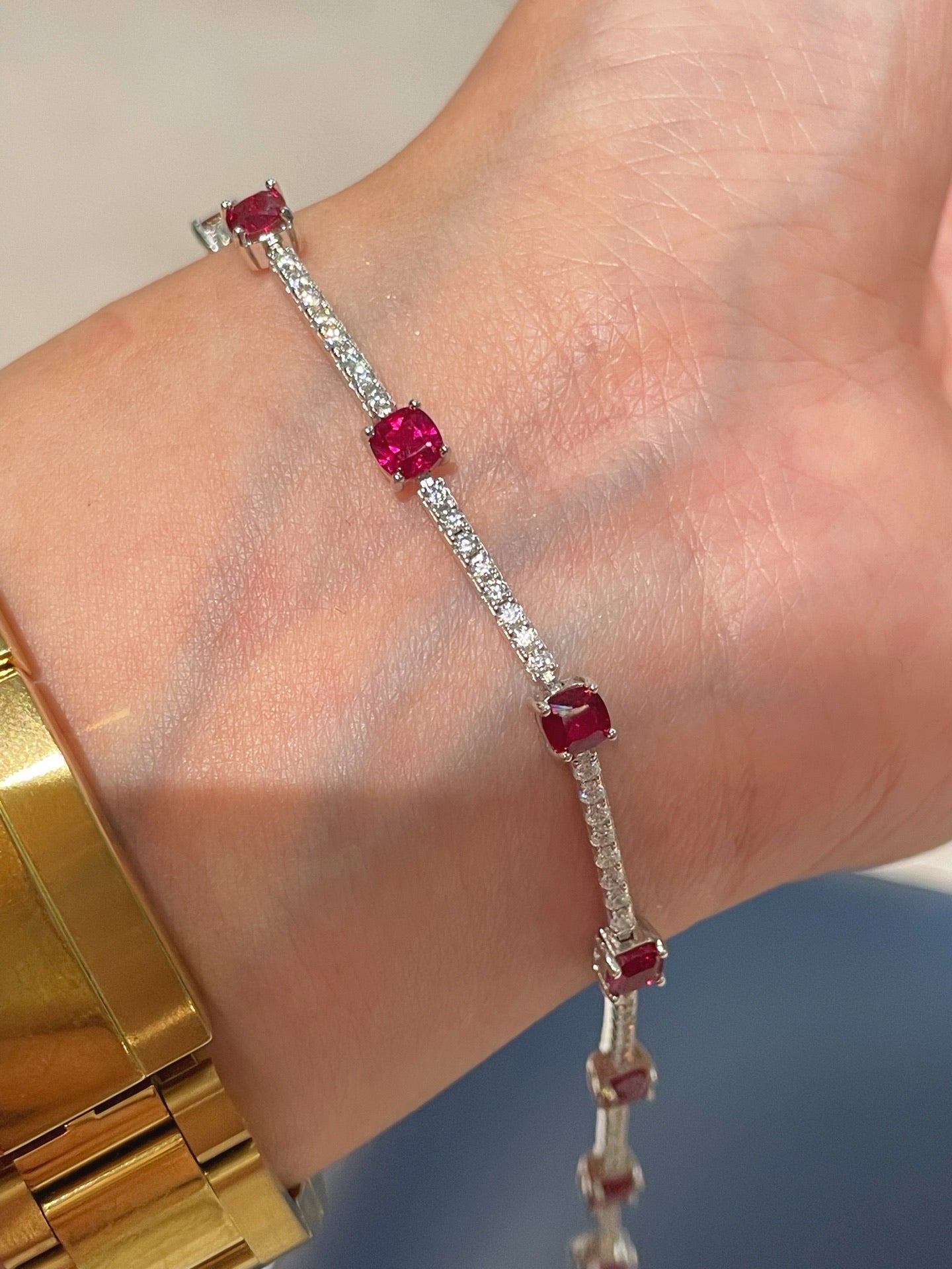 Ruby T - Bar & Diamond Accent Bracelet - floysun