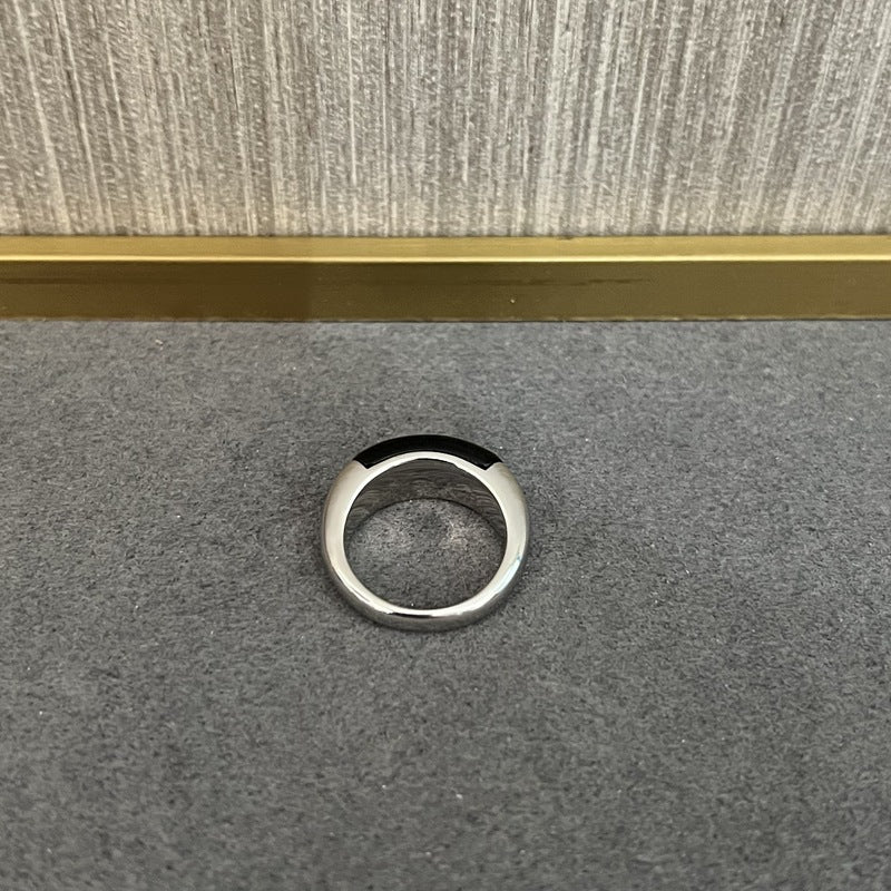 S925 Sterling Silver Irregular Black Agate Rings - floysun