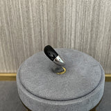 S925 Sterling Silver Irregular Black Agate Rings - floysun
