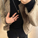 S925 Sterling Silver Irregular Black Onyx Rings - floysun