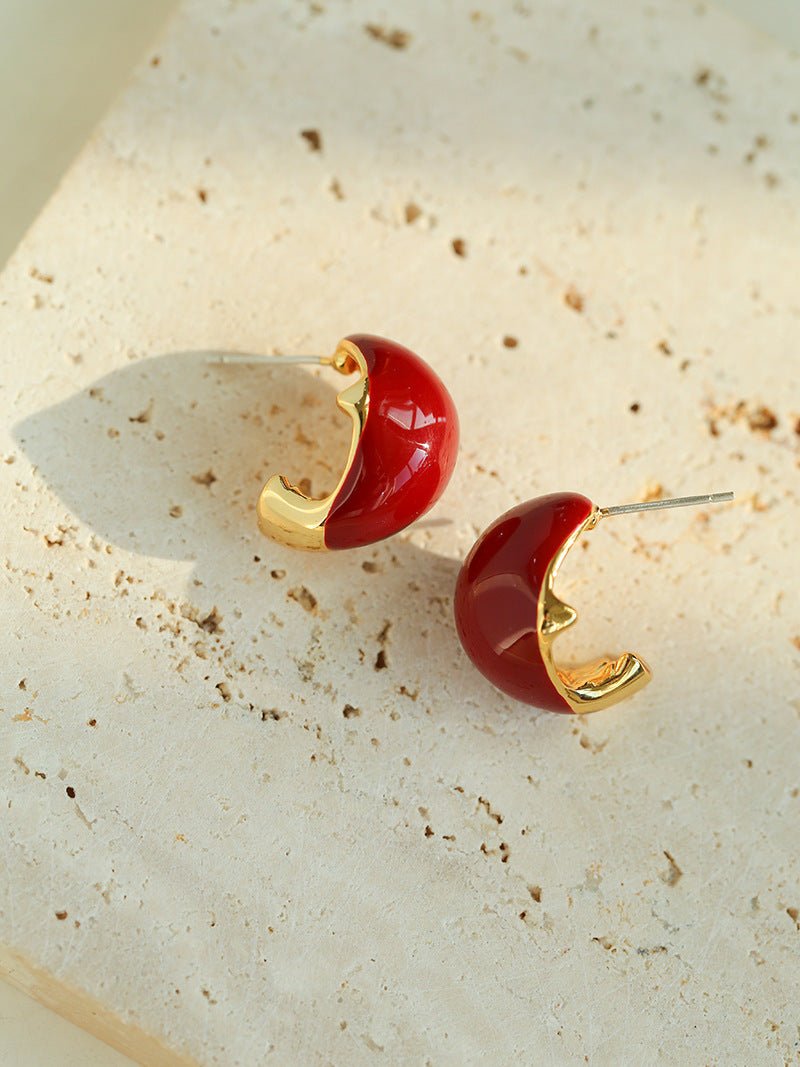 Salt Island Koi Series Red Koi Earrings - floysun