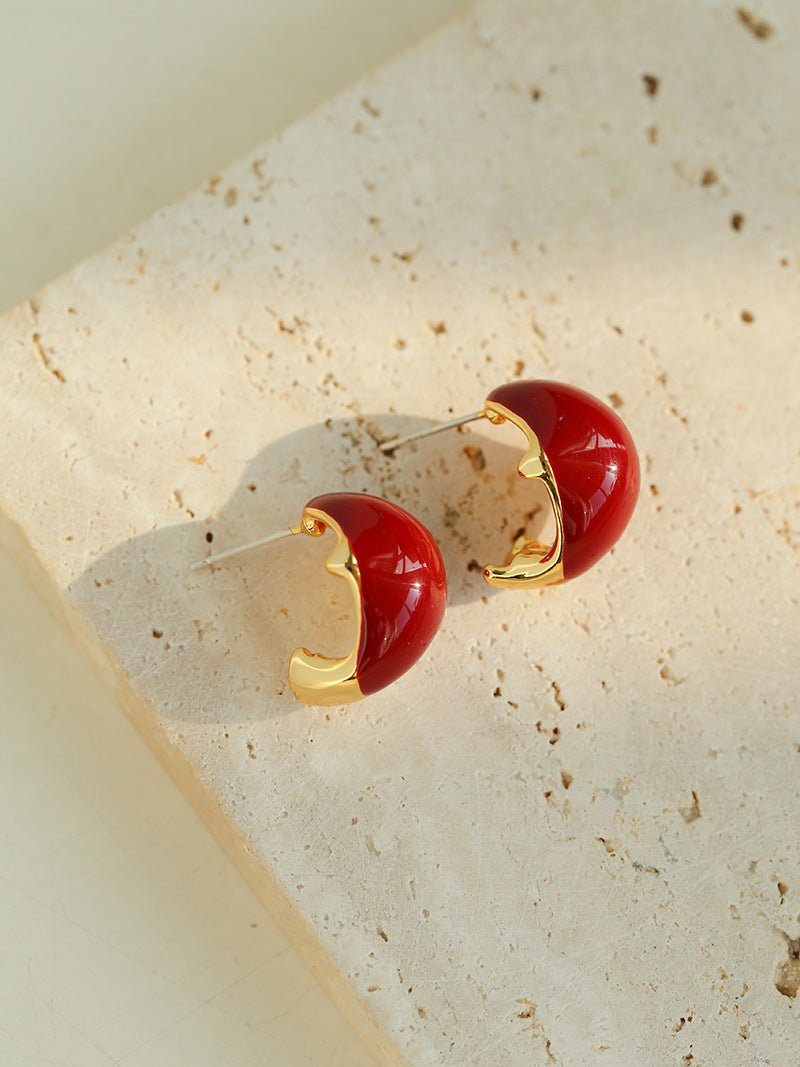 Salt Island Koi Series Red Koi Earrings - floysun