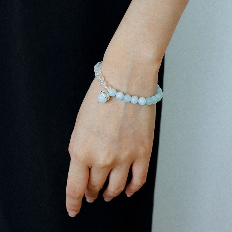 Sea of Stars Bracelet – Aquamarine & White Crystal - floysun