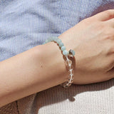 Sea of Stars Bracelet – Aquamarine & White Crystal - floysun
