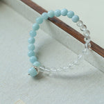 Sea of Stars Bracelet – Aquamarine & White Crystal - floysun