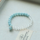 Sea of Stars Bracelet – Aquamarine & White Crystal - floysun