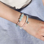 Sea of Stars Bracelet – Aquamarine & White Crystal - floysun