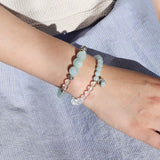 Sea of Stars Bracelet – Aquamarine & White Crystal - floysun
