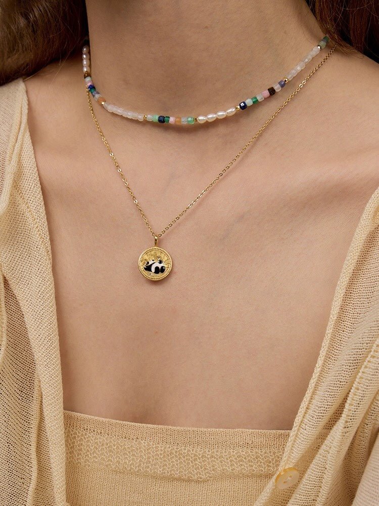 Secret Garden Colored Stone Beaded Necklace - Multi Stone - floysun