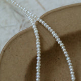 Shattered Gold Mini Pearl Necklace - floysun