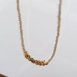 Shattered Gold Mini Pearl Necklace - floysun