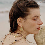 Shell - Inspired Textured Metal Earrings - floysun