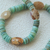 Shell & Picture Stone Beaded Necklace – Coastal Green Boho Chic - floysun