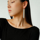 Shining Galaxy Waterfall Long Tassel Silver Earrings - floysun