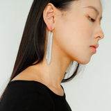 Shining Galaxy Waterfall Long Tassel Silver Earrings - floysun