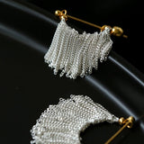Shining Galaxy Waterfall Short Tassels Earrings - floysun