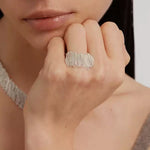 Shining Galaxy Waterfall Tassel Ring - floysun