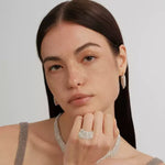 Shining Galaxy Waterfall Tassel Ring - floysun