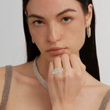 Shining Galaxy Waterfall Tassel Ring - floysun