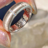 Silken Matte Wide Band Silver Ring - floysun