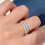 Silken Matte Wide Band Silver Ring - floysun