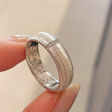 Silken Matte Wide Band Silver Ring - floysun