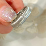 Silken Matte Wide Band Silver Ring - floysun