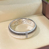 Silken Matte Wide Band Silver Ring - floysun