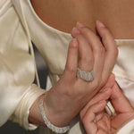Silver Shining Galaxy Waterfall Tassel Ring - floysun