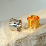 Simple Glossy Wide Open Ring - floysun