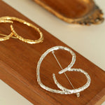 Simple Personality Line Heart Shaped Brooch - floysun