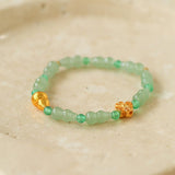 Simple Small Gourd Pendant Aventurine Beaded Bracelet - floysun