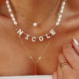 Single Pearl Chain Necklace Type B