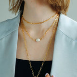Single Pearl Chain Necklace Type F