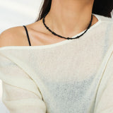Size Gradual Change Red Agate Black Agate Short Necklace - floysun