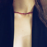 Size Gradual Change Red Agate Black Agate Short Necklace - floysun