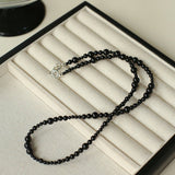 Size Gradual Change Red Agate Black Agate Short Necklace - floysun