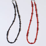 Size Gradual Change Red Agate Black Agate Short Necklace - floysun